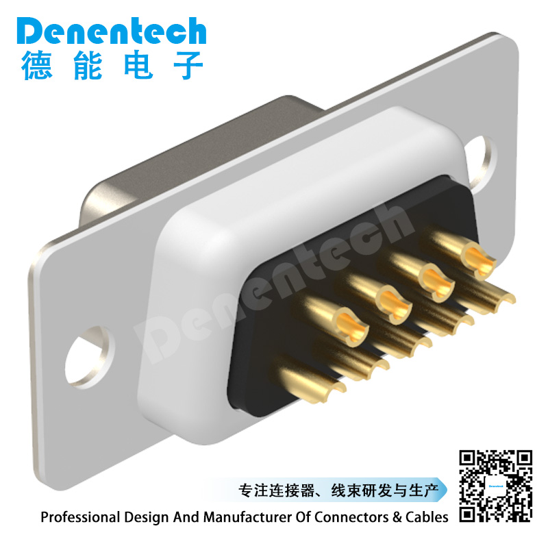 Denentech Gold plated DB 9P female straight solder db9 connector d-sub 9 pin male female plug 9 pin waterproof connector